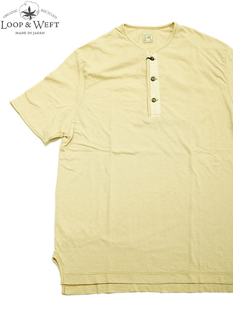 画像1: 【 Loop & Weft（ループアンドウエフト） 】　スーピマコットンヘンリー [ SUPIMA COTTON EDGE PIPING CLASSIC HENLEY ] [ O.IVORY ] 【 メール便可 】