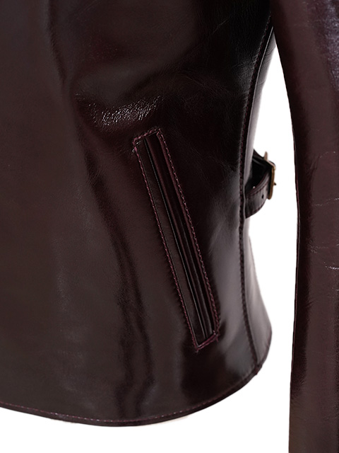 画像8: 【 Y'2 LEATHER（ワイツーレザー） 】 アニリンステアシングルライダース [ Aniline Steer Single Riders ( 牛革 ) ] [ CHERRY ]