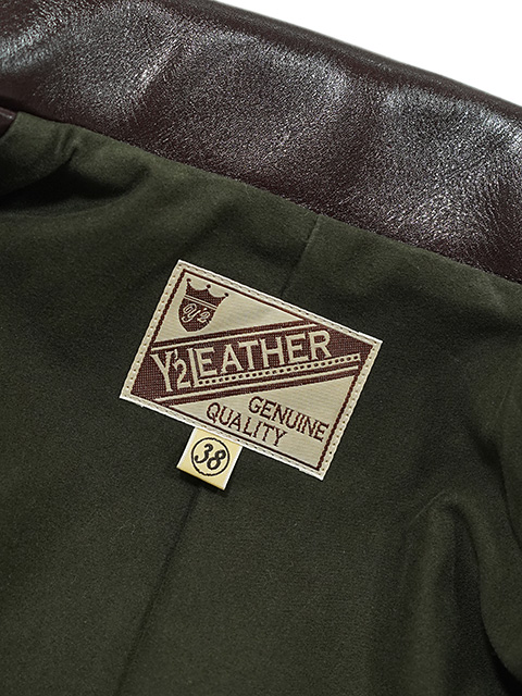 画像15: 【 Y'2 LEATHER（ワイツーレザー） 】 アニリンステアシングルライダース [ Aniline Steer Single Riders ( 牛革 ) ] [ CHERRY ]