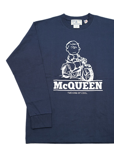 画像1: 【 Homage（オマージュ） 】Homage Long Sleeve T-Shirts [ McQUEEN ] [ NAVY ] 【 メール便可 】