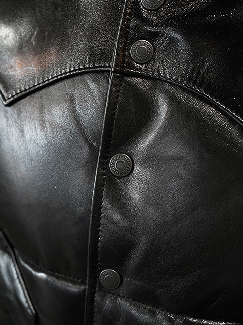 画像8: 【 Y'2 LEATHER（ワイツーレザー） 】　Oil Soft Horse × Aniline Horse Down Vest [ 馬革 ] [ Black x Black ]