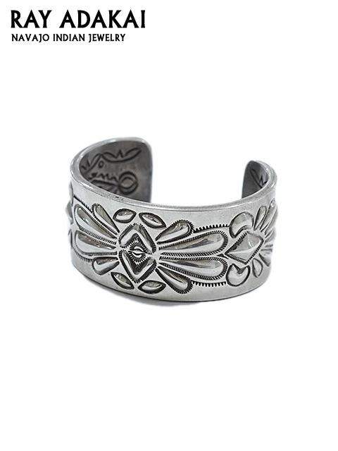 画像1: 【 RAY ADAKAI（レイアダカイ） 】 ダブルスタンプシルバーバングル
