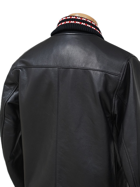 画像10: 【 Y'2 LEATHER（ワイツーレザー） 】 ステアオイルレザーファラオジャケット [ Steer Oil Pharaoh Jacket (牛革) ] [ BLACK ] 