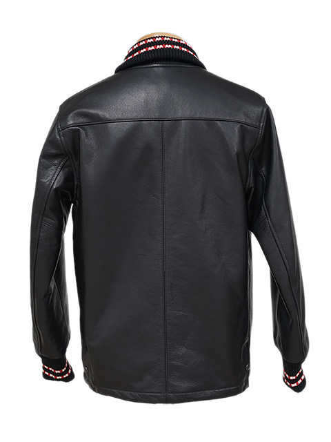 画像4: 【 Y'2 LEATHER（ワイツーレザー） 】 ステアオイルレザーファラオジャケット [ Steer Oil Pharaoh Jacket (牛革) ] [ BLACK ] 