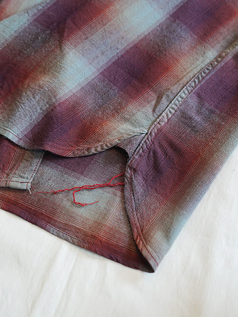 画像7: 【 SUGAR CANE（シュガーケン） 】 レーヨンオンブレーチェックワークシャツ [ RAYON OMBRE CHECK WORK SHIRTS ] [ RED ] 【 メール便可 】