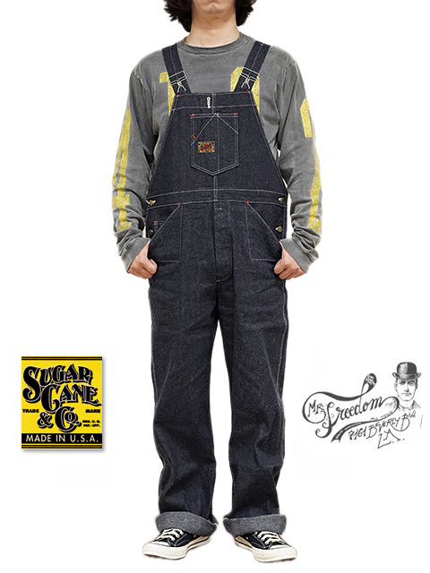 画像1: 【 SUGAR CANE × Mister Freedom（シュガーケン × ミスターフリーダム） 】 11oz BLUE DENIM ”PLACER” Overalls [ One Wash ] [ MFSC ]