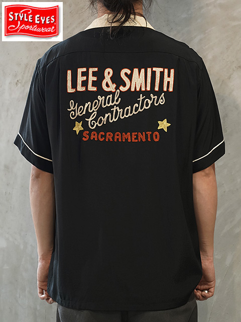 画像1: 【 STYLE EYES（スタイルアイズ） 】　レーヨンボーリングシャツ　[ RAYON BOWLING SHIRT ] [ LEE & SMITH ] [ BLACK ] 【 メール便可 】