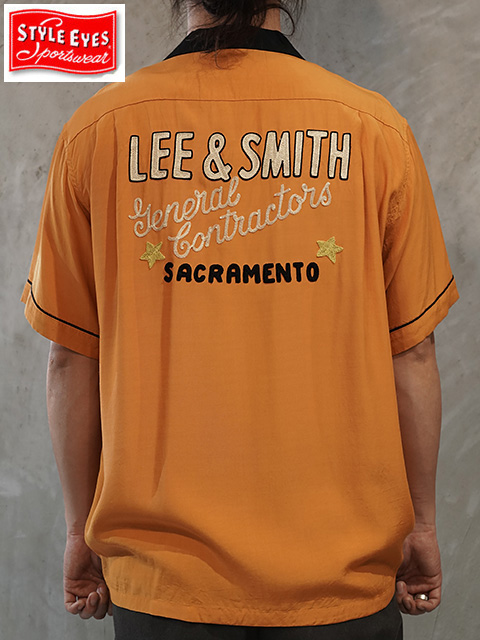 画像1: 【 STYLE EYES（スタイルアイズ） 】　レーヨンボーリングシャツ　[ RAYON BOWLING SHIRT ] [ LEE & SMITH ] [ ORANGE ] 【 メール便可 】
