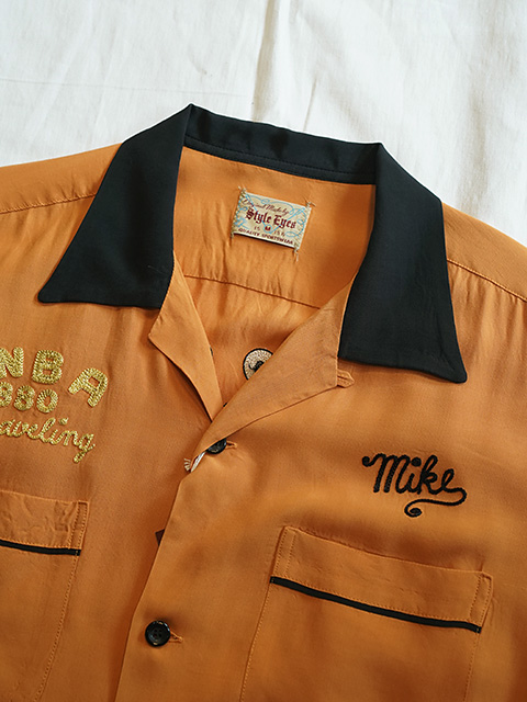 画像3: 【 STYLE EYES（スタイルアイズ） 】　レーヨンボーリングシャツ　[ RAYON BOWLING SHIRT ] [ LEE & SMITH ] [ ORANGE ] 【 メール便可 】