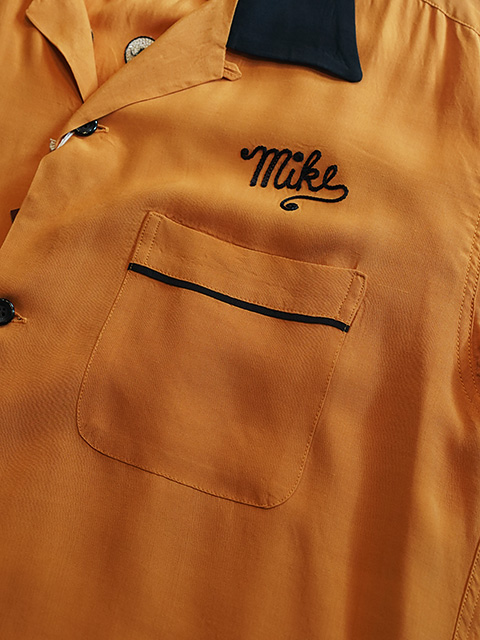 画像4: 【 STYLE EYES（スタイルアイズ） 】　レーヨンボーリングシャツ　[ RAYON BOWLING SHIRT ] [ LEE & SMITH ] [ ORANGE ] 【 メール便可 】