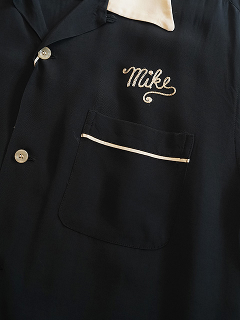 画像4: 【 STYLE EYES（スタイルアイズ） 】　レーヨンボーリングシャツ　[ RAYON BOWLING SHIRT ] [ LEE & SMITH ] [ BLACK ] 【 メール便可 】