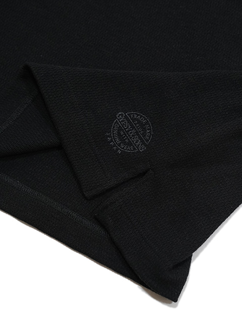 画像7: 【 GYPSY & SONS（ジプシー&サンズ） 】　ウール混ヘンリーネックサーマル　[ WOOL CLASSIC HENRY INNER ] [ BLACK ] 【 メール便可 】