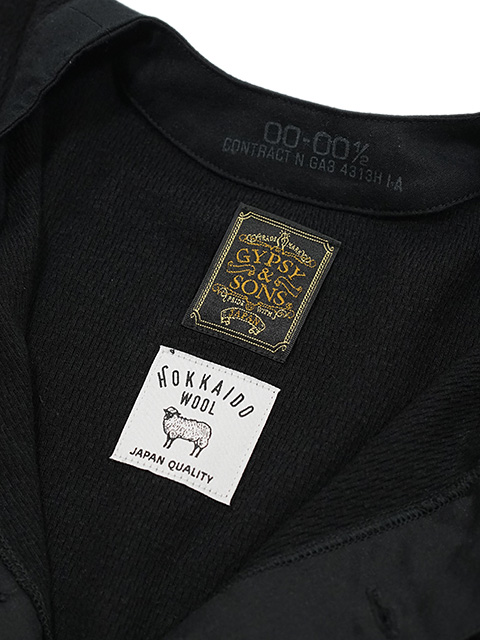 画像8: 【 GYPSY & SONS（ジプシー&サンズ） 】　ウール混ヘンリーネックサーマル　[ WOOL CLASSIC HENRY INNER ] [ BLACK ] 【 メール便可 】