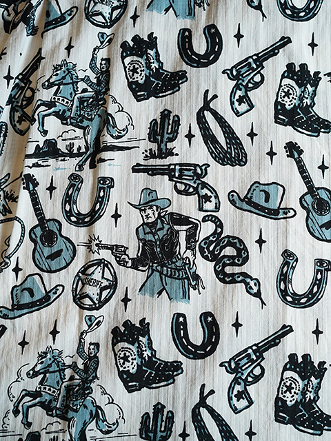 画像6: 【 STAR OF HOLLYWOOD × VINCE RAY（スターオブハリウッド × ヴィンスレイ） 】　S/S DOBBY COTTON OPEN SHIRT [ THE WESTERNER ] [ BLUE ]