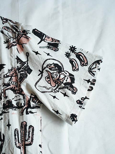 画像5: 【 STAR OF HOLLYWOOD × VINCE RAY（スターオブハリウッド × ヴィンスレイ） 】　S/S DOBBY COTTON OPEN SHIRT [ THE WESTERNER ] [ PINK ]
