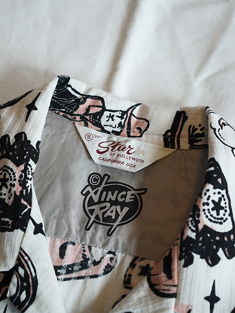 画像8: 【 STAR OF HOLLYWOOD × VINCE RAY（スターオブハリウッド × ヴィンスレイ） 】　S/S DOBBY COTTON OPEN SHIRT [ THE WESTERNER ] [ PINK ]