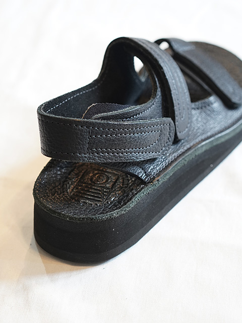画像4: 【 THE SANDALMAN（ザ・サンダルマン） 】 レザーサンダル [ BULLHIDE ] [ BLACK ]