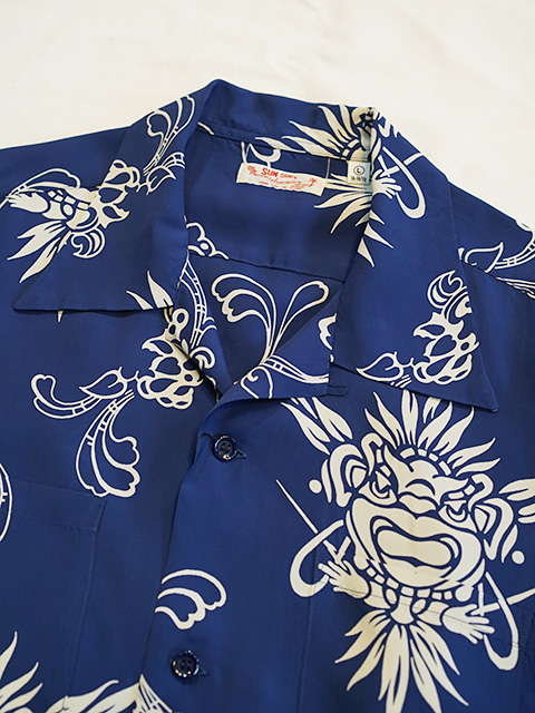 画像3: 【 SUN SURF（サンサーフ） 】 長袖アロハシャツ L/S HAWAIIAN SHIRT [ INCARNATION OF GOD ] [ NAVY ]