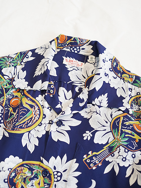 画像3: 【 SUN SURF（サンサーフ） 】 長袖アロハシャツ L/S HAWAIIAN SHIRT [ UKULELE MELODY ] [ NAVY ]