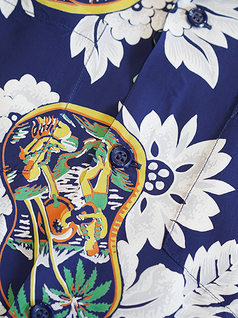 画像6: 【 SUN SURF（サンサーフ） 】 長袖アロハシャツ L/S HAWAIIAN SHIRT [ UKULELE MELODY ] [ NAVY ]