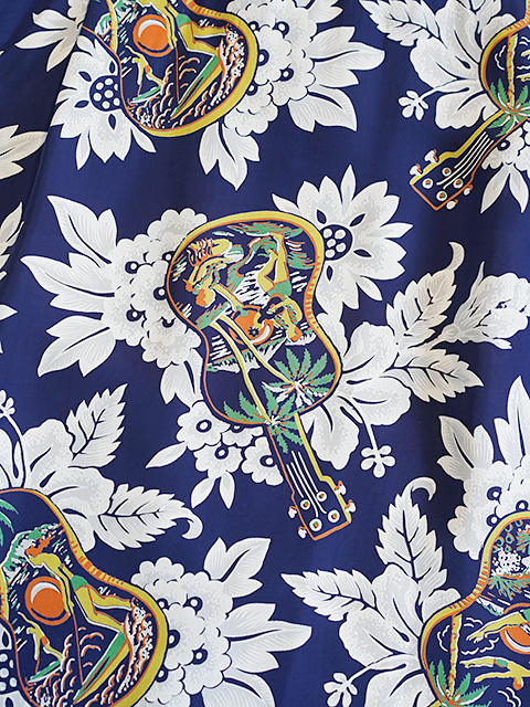 画像7: 【 SUN SURF（サンサーフ） 】 長袖アロハシャツ L/S HAWAIIAN SHIRT [ UKULELE MELODY ] [ NAVY ]
