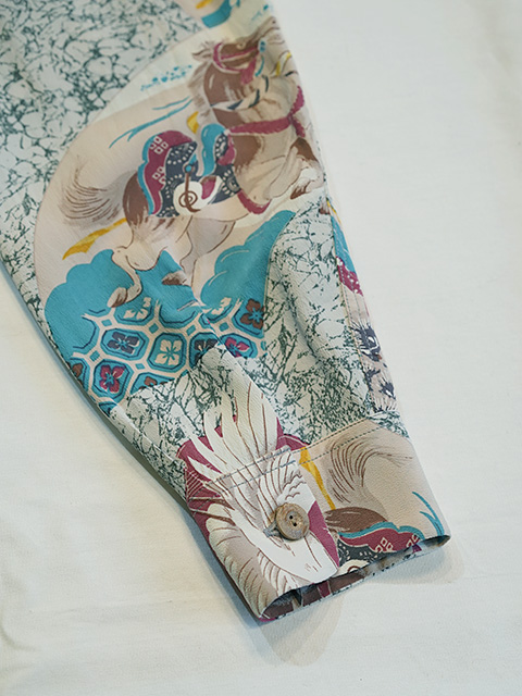 画像5: 【 SUN SURF（サンサーフ） 】 長袖アロハシャツ L/S HAWAIIAN SHIRT [ JAPANESE QUAINT DESIGN ] [ GRAY ]