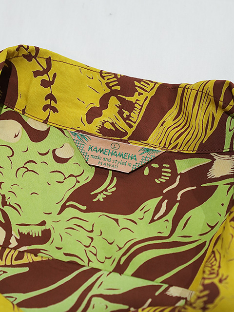 画像8: 【 SUN SURF SPECIAL EDITION（サンサーフスペシャルエディション） 】　長袖アロハシャツ　[ GAUGUIN WOODCUT MYSTIC ]　【 KAMEHAMEHA 】 [ BROWN ]