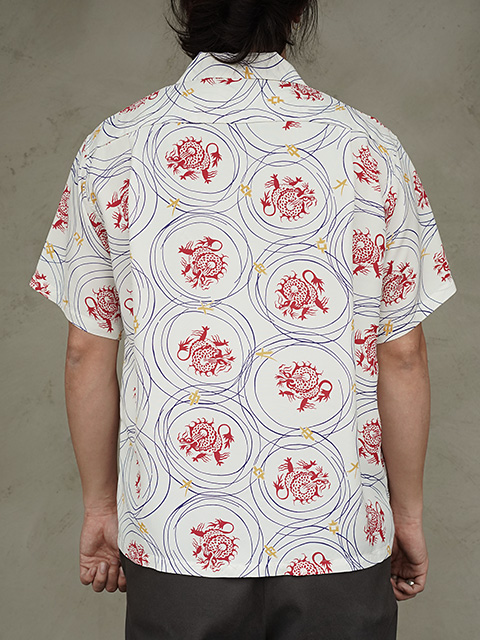 画像2: 【 SUN SURF（サンサーフ） 】　半袖アロハシャツ　S/S HAWAIIAN SHIRT　[ DRAGON GRID ]　[ OFF WHITE ]