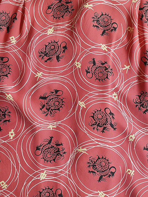 画像6: 【 SUN SURF（サンサーフ） 】　半袖アロハシャツ　S/S HAWAIIAN SHIRT　[ DRAGON GRID ]　[ RED ]