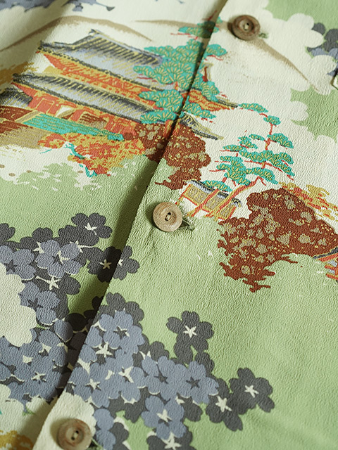画像7: 【 SUN SURF（サンサーフ） 】　半袖アロハシャツ　S/S HAWAIIAN SHIRT　[ ANCIENT CAPITAL ]　[ GREEN ]