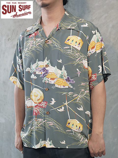 画像1: 【 SUN SURF（サンサーフ） 】　半袖アロハシャツ　S/S HAWAIIAN SHIRT　[ SCARECROW ]　[ BLACK ]