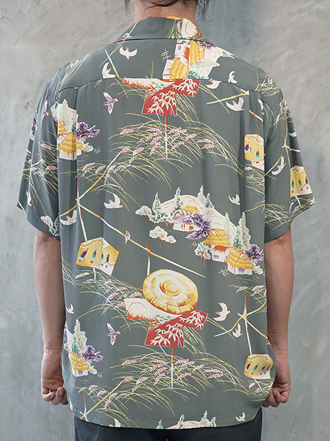 画像2: 【 SUN SURF（サンサーフ） 】　半袖アロハシャツ　S/S HAWAIIAN SHIRT　[ SCARECROW ]　[ BLACK ]