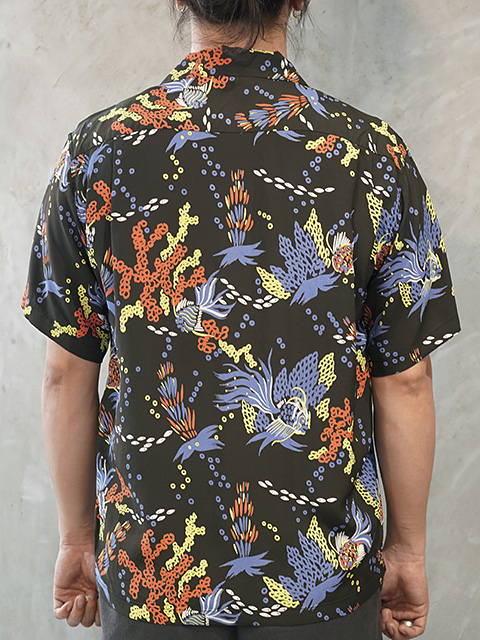 画像2: 【 SUN SURF（サンサーフ） 】　半袖アロハシャツ　S/S HAWAIIAN SHIRT　[ TROPICAL FISH ]　[ BLACK ]