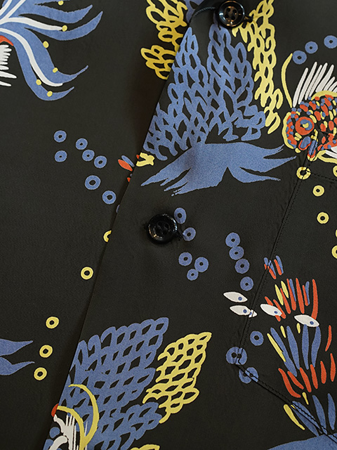 画像7: 【 SUN SURF（サンサーフ） 】　半袖アロハシャツ　S/S HAWAIIAN SHIRT　[ TROPICAL FISH ]　[ BLACK ]
