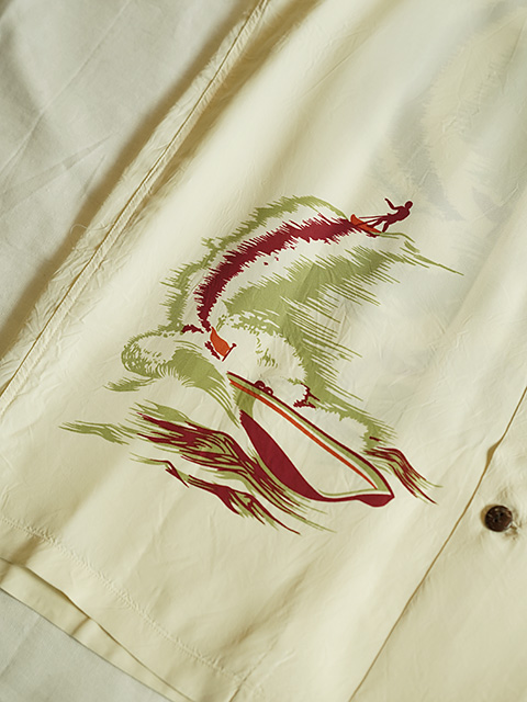 画像5: 【 SUN SURF（サンサーフ） 】　半袖アロハシャツ　S/S HAWAIIAN SHIRT　[ WATER SKIING ]　[ YELLOW ]