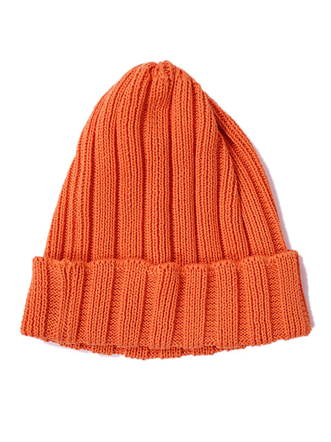 画像3: 【 TONNY CAP（トニーキャップ） 】COTTON WATCH CAP [ ORANGE ] [ Made In Japan ] 【 メール便可 】