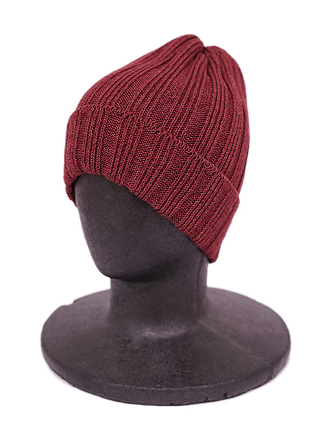 画像1: 【 TONNY CAP（トニーキャップ） 】COTTON WATCH CAP [ WINE ] [ Made In Japan ] 【 メール便可 】