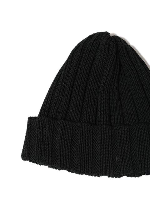 画像2: 【 TONNY CAP（トニーキャップ） 】COTTON WATCH CAP [ BLACK ] [ Made In Japan ] 【 メール便可 】