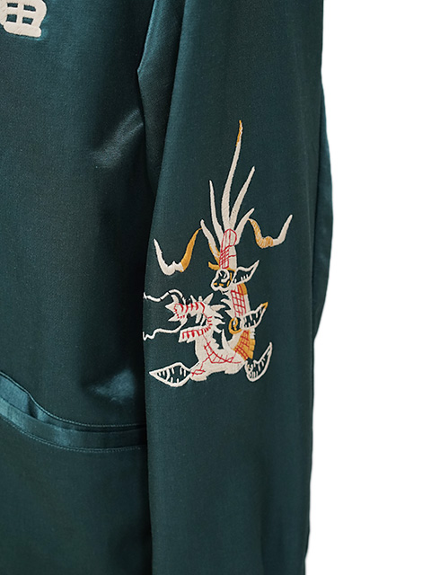 画像8: 【 TAILOR東洋（テーラートウヨウ） 】 サテンベトジャン [ Mid 1960s Style Satin Vietnam Jacket ] [ VIET-NAM MAP ] [ GREEN ]
