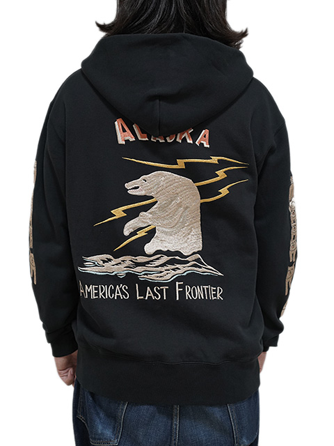 画像2: 【 TAILOR TOYO(テーラー東洋） 】 スカパーカー  [ SUKA ZIP PARKA EMBROIDERED ] [ ALASKA ] [ BLACK ]