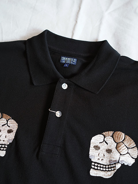 画像3: 【 TAILOR TOYO(テーラー東洋） 】　スカポロシャツ [  SUKA POLO SHIRT ] [ SKULL & SNAKE ] [ BLACK ]