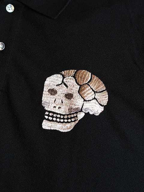 画像4: 【 TAILOR TOYO(テーラー東洋） 】　スカポロシャツ [  SUKA POLO SHIRT ] [ SKULL & SNAKE ] [ BLACK ]