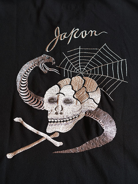画像5: 【 TAILOR TOYO(テーラー東洋） 】　スカポロシャツ [  SUKA POLO SHIRT ] [ SKULL & SNAKE ] [ BLACK ]