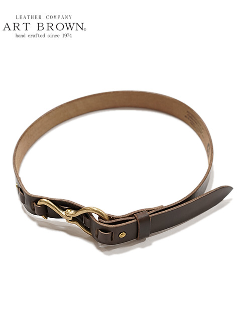 画像1: 【 ART BROWN（アートブラウン） 】　フックベルト [ 30mm幅 ] [ HORWEEN CHROMEXCEL LEATHER ] [ CHOCO ]