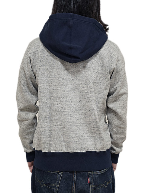 画像2: 【 WhitesVille（ホワイツビル） 】 後付けパーカー  [ ATTACHED HOOD PARKA ] [ CALIFORNIA DAVIS ] [ Gray x Navy ]