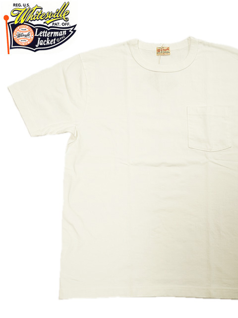 画像1: 【 WhitesVille（ホワイツビル） 】 ヘヴィポケットTシャツ [ 14/- SHORT SLEEVE POCKET T-SHIRT ] [ OFF WHITE ] 【 メール便可 】