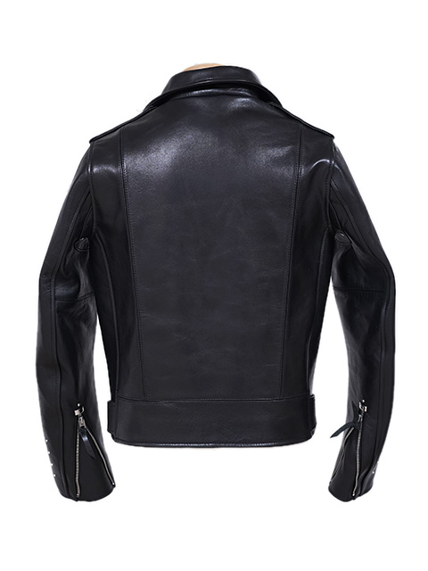 画像4: 【 Y'2 LEATHER（ワイツーレザー） 】　ECO HORSE 1930'S DOUBLE MOTORCYCLE JACKET [ Eco Horse (馬革) ] [ BLACK ]